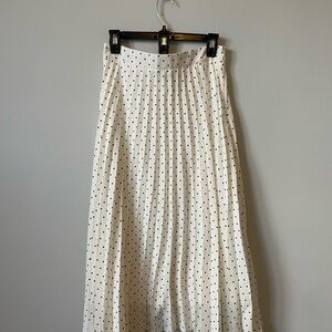 Elegant White Polka Dot Skirt